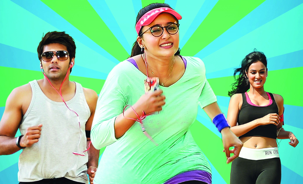 Arya and Anushka in a still from Size Zero Arya and Anushka in a still from Size Zero